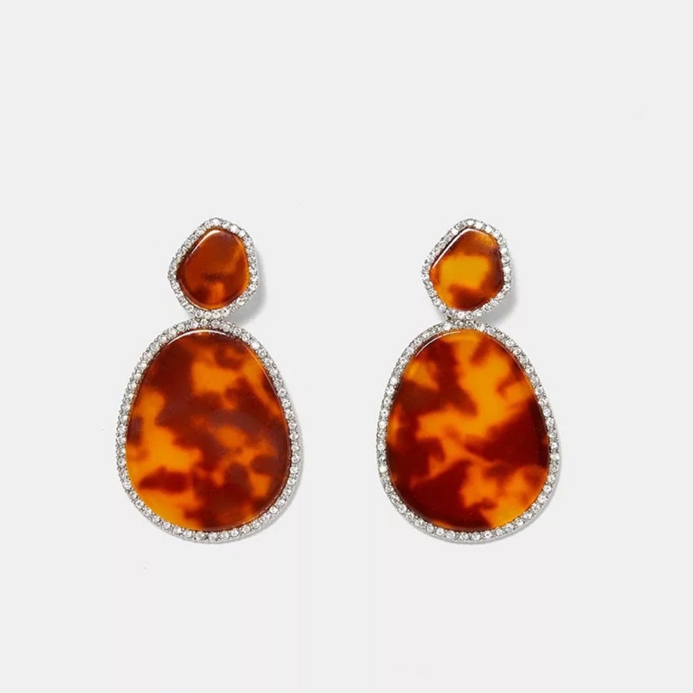 Irregular 🎅Geometric Resin Pendant Drop Earrings - Picture 3 of 3